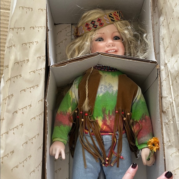 Danbury Mint Christopher Doll by Elke Hutchens | eBay Danbury Mint Harmony Colorful Fringe Doll with Headband